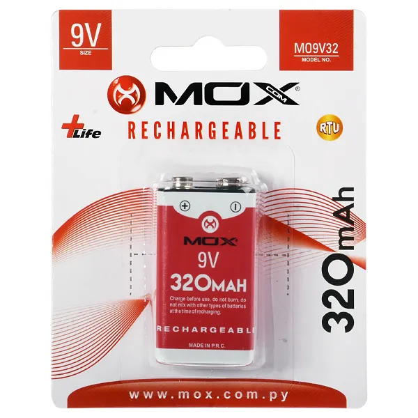 BATERIA MOX MO9V32 9V RECARREGAVEL 320MAH