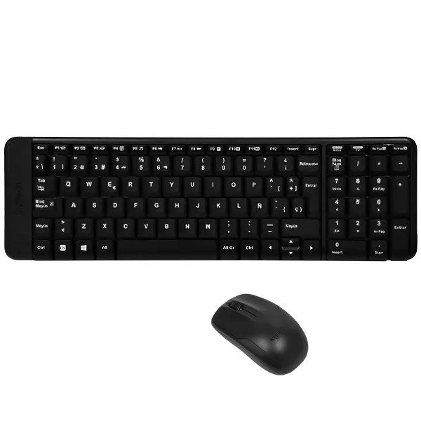 Kit Teclado Inalámbrico Logitech MK220 Español + Mouse - Negro
