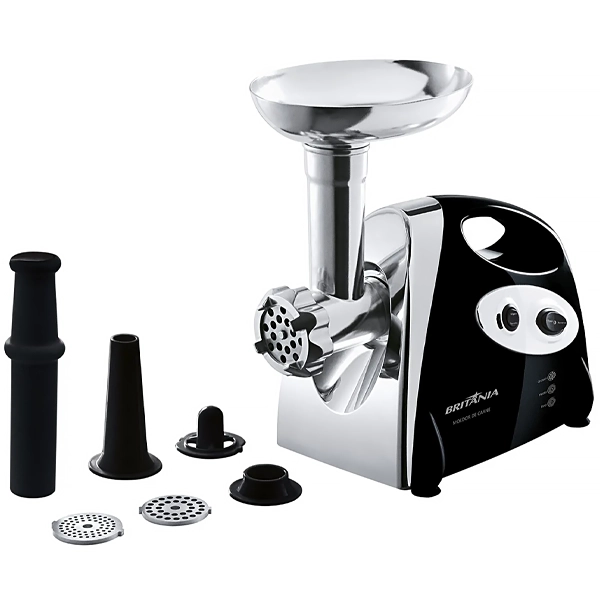 MOEDOR DE CARNE BRITANIA ELETRICO 350WATTS 220V/50/60HZ PRETO/SILVER