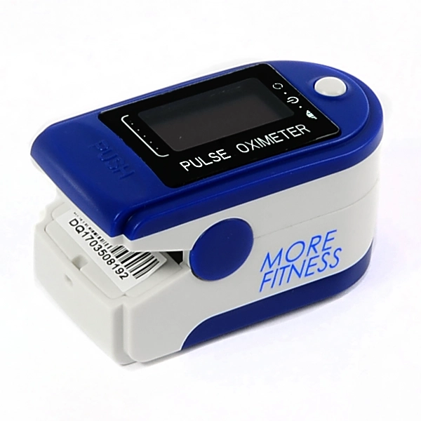 Oxímetro Digital More Fitness MF-417 para Dedo a Pila - Azul Oscuro/Blanco