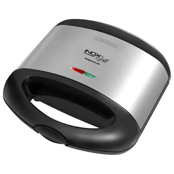 SANDUICHEIRA MONDIAL S-07 INOX 2EM1 800WATTS 220V/50/60HZ SILVER/PRETO