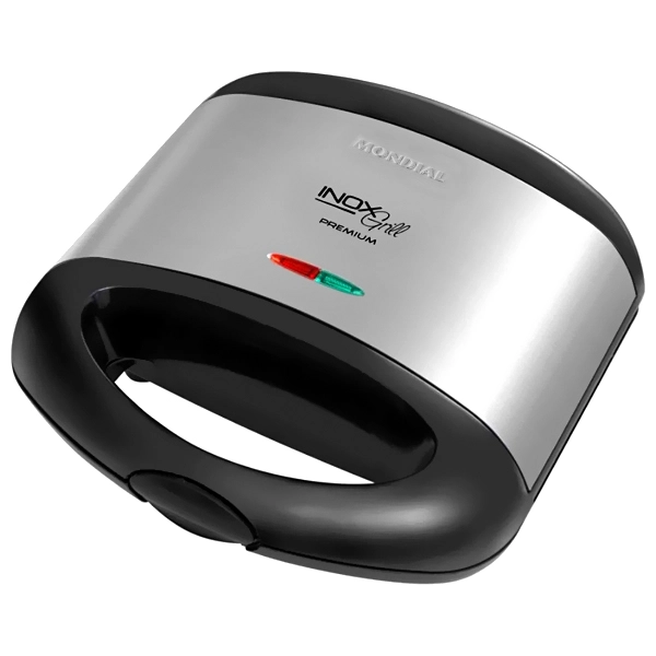 SANDUICHEIRA MONDIAL S-07 INOX 2EM1 800WATTS 220V/50/60HZ SILVER/PRETO