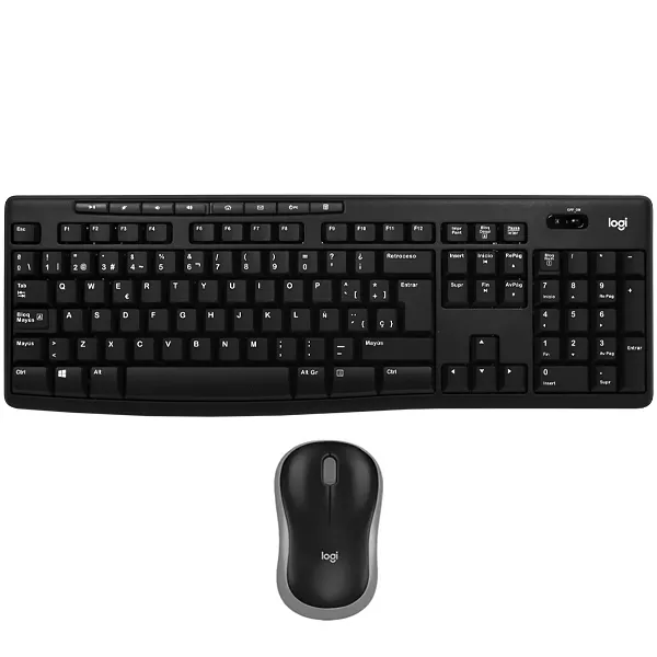 TECLADO LOGITECH MK270 WIRELESS ESPANHOL+MOUSE PRETO