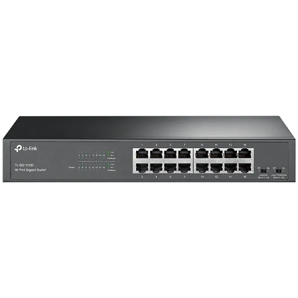 SWITCH TP-LINK TL-SG1016D 16PORTAS 10/100/1000MBPS ANATEL PRETO