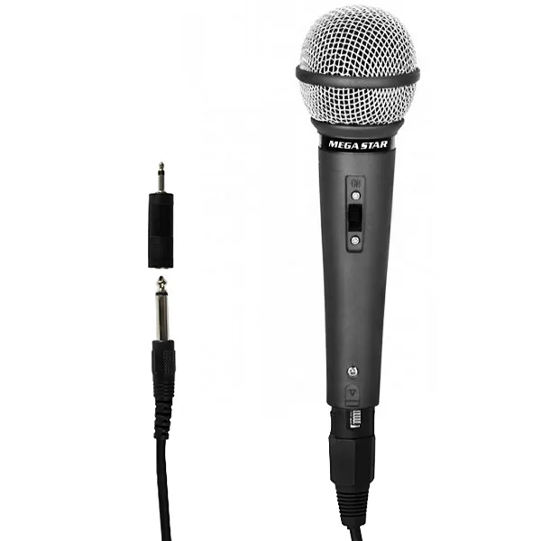 MICROFONE MEGASTAR DEH355 COM/FIO CINZA