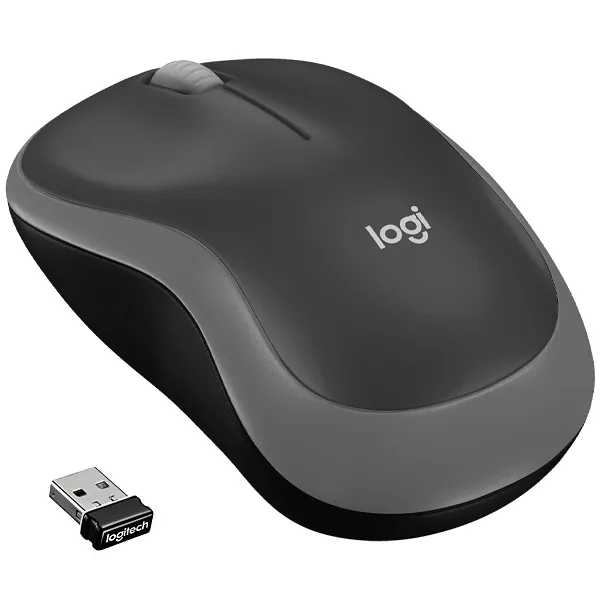 MOUSE LOGITECH M185 WIRELESS OPTICO CINZA/PRETO (2225)