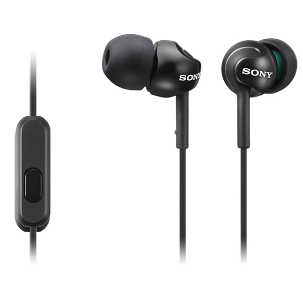 Fones de Ouvido Sony MDR-EX110AP com Microfone e Cabo de 1.2 Metros – Preto