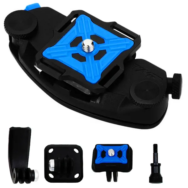 Suporte de Clip de Mochila para Câmera SLR e de Ação Telesin GP-JFM-004 - Preto/Azul Claro