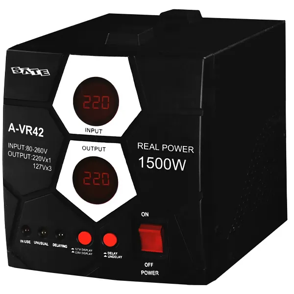 ESTABILIZADOR SATELLITE A-VR42 1500WATTS 2V PRETO/SILVER