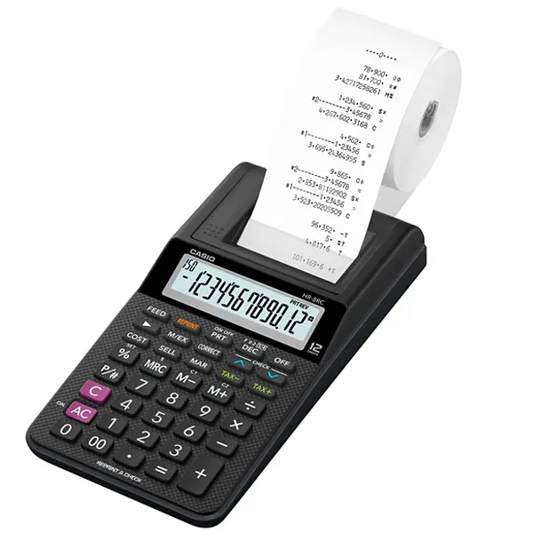 CALCULADORA CASIO HR-8RC-BK BOBINA 12 DIGITOS PRETO SG