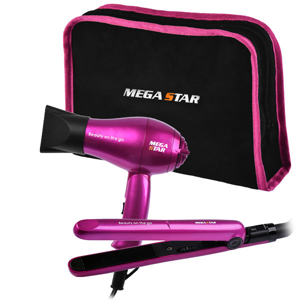 KIT BELEZA MEGASTAR GWB055KIT SECADOR+CHAPA 2V ROXO