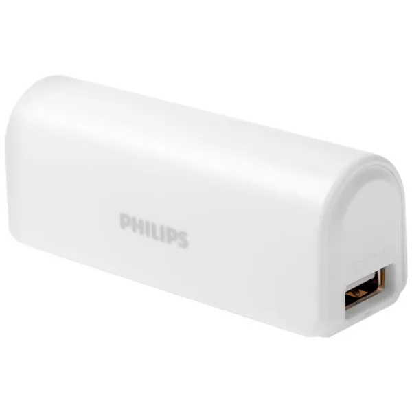 CARREGADOR PORTATIL USB PHILIPS DLP2600P 2600MAH BRANCO