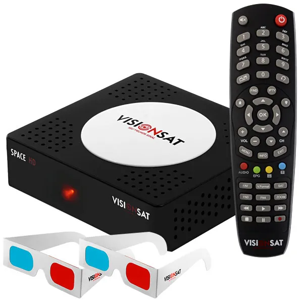 RECEPTOR FTA VISIONSAT SPACE HD 3D WIFI PRETO