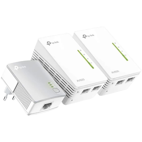 Extensor de Sinal Wi-Fi TP-Link AV600 Powerline TL-WPA4220 TKIT 300 Mbps em 2.4GHz Bivolt - Branco