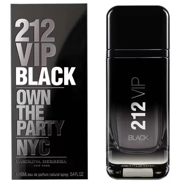 PERFUME MASCULINO CAROLINA HERRERA 212 VIP BLACK NYC EDP 100ML(043844)