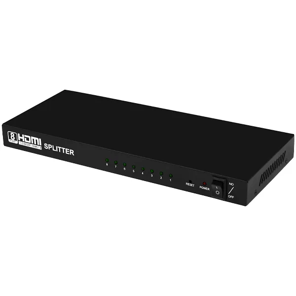 Splitter HDMI Full HD com 8 HDMI - Preto