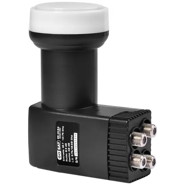 LNB GOSAT GS-2134 BANDA KU 4SAIDA PRETO/BRANCO