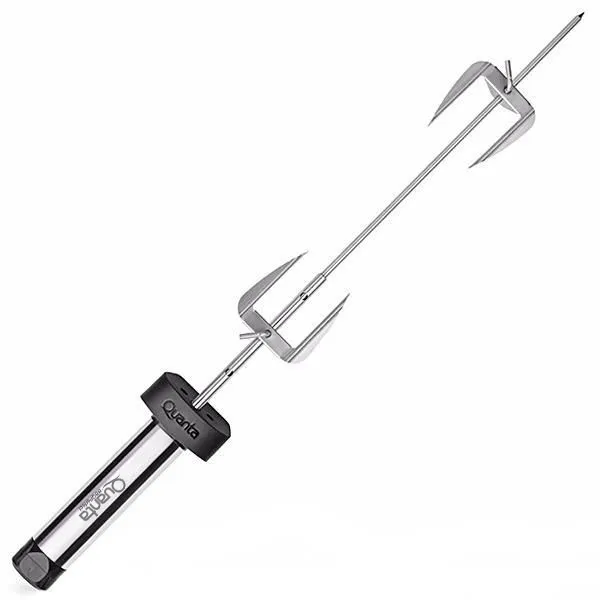 ESPETO QUANTA QTEGE102 GIRATORIO PILHA SILVER/PRETO
